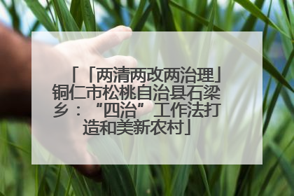 「两清两改两治理」铜仁市松桃自治县石梁乡：“四治”工作法打造和美新农村