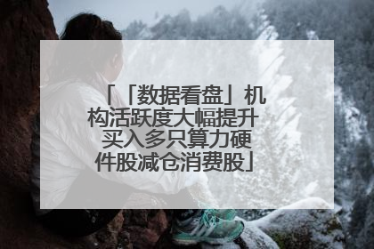 「数据看盘」机构活跃度大幅提升 买入多只算力硬件股减仓消费股