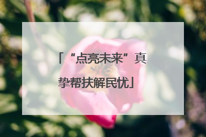 “点亮未来”真挚帮扶解民忧