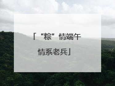 “粽”情端午 情系老兵