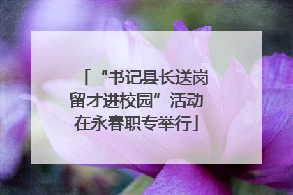 “书记县长送岗留才进校园”活动在永春职专举行