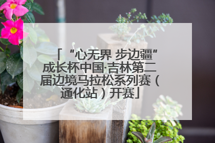 “心无界 步边疆”成长杯中国·吉林第二届边境马拉松系列赛（通化站）开赛
