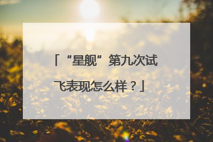 “星舰”第九次试飞表现怎么样？