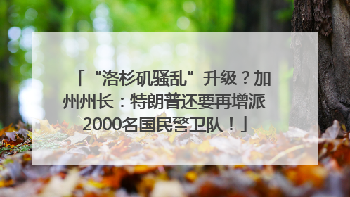 “洛杉矶骚乱”升级？加州州长：特朗普还要再增派2000名国民警卫队！