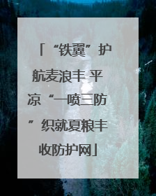 “铁翼”护航麦浪丰 平凉“一喷三防”织就夏粮丰收防护网