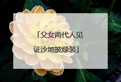 父女两代人见证沙地披绿装