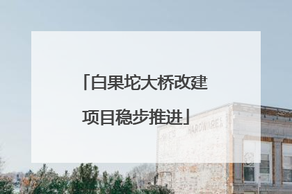 白果坨大桥改建项目稳步推进