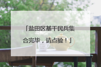 盐田区基干民兵集合完毕，请点验！