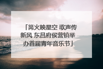 篝火映星空 歌声传新风 东昌府侯营镇举办首届青年音乐节