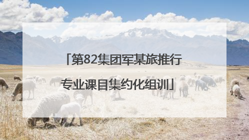 第82集团军某旅推行专业课目集约化组训