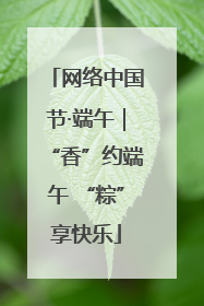 网络中国节·端午｜“香”约端午 “粽”享快乐