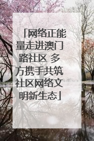 网络正能量走进澳门路社区 多方携手共筑社区网络文明新生态