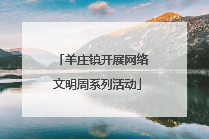 羊庄镇开展网络文明周系列活动