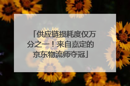 供应链损耗度仅万分之一！来自嘉定的京东物流师夺冠