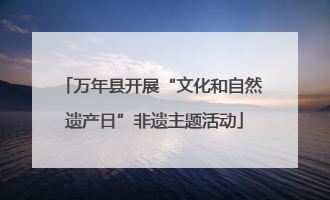 万年县开展“文化和自然遗产日”非遗主题活动