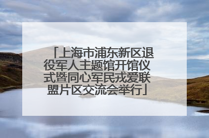 上海市浦东新区退役军人主题馆开馆仪式暨同心军民戎爱联盟片区交流会举行