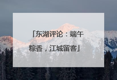 东湖评论：端午粽香，江城留客