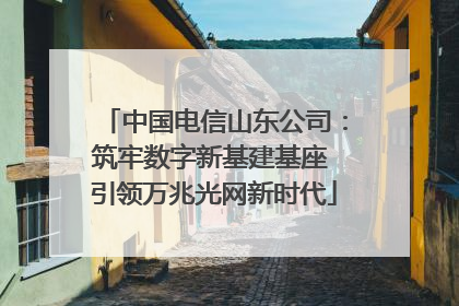 中国电信山东公司：筑牢数字新基建基座 引领万兆光网新时代