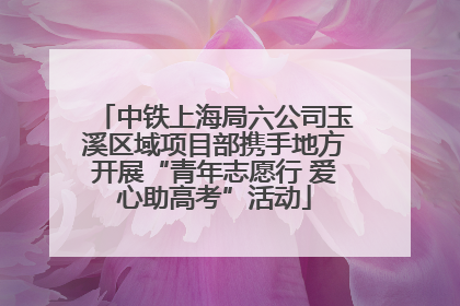 中铁上海局六公司玉溪区域项目部携手地方开展“青年志愿行 爱心助高考”活动