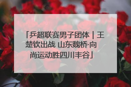 乒超联赛男子团体｜王楚钦出战 山东魏桥·向尚运动胜四川丰谷