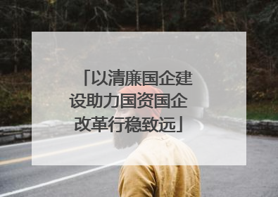 以清廉国企建设助力国资国企改革行稳致远
