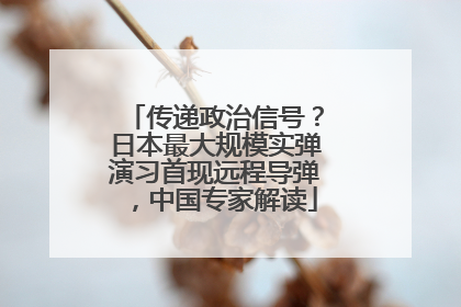 传递政治信号？日本最大规模实弹演习首现远程导弹，中国专家解读