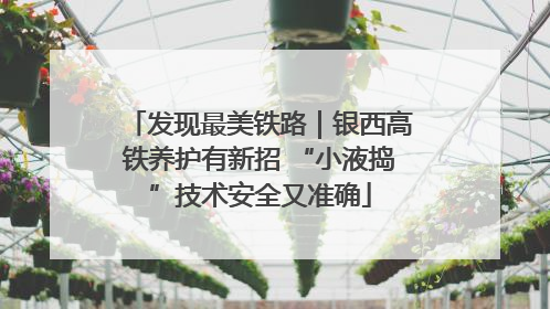 发现最美铁路｜银西高铁养护有新招 “小液捣”技术安全又准确