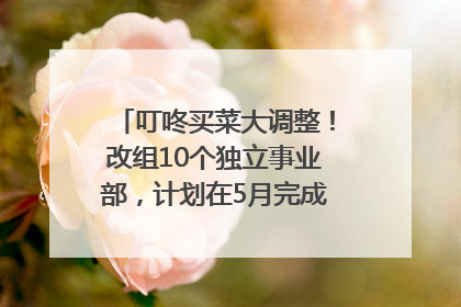叮咚买菜大调整！改组10个独立事业部，计划在5月完成App端全面改版
