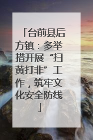 台前县后方镇：多举措开展“扫黄打非”工作，筑牢文化安全防线