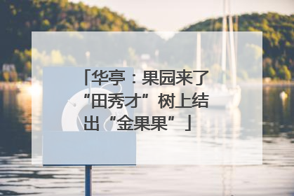 华亭：果园来了“田秀才”树上结出“金果果”