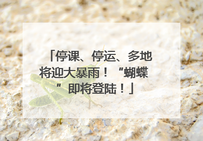 停课、停运、多地将迎大暴雨！“蝴蝶”即将登陆！