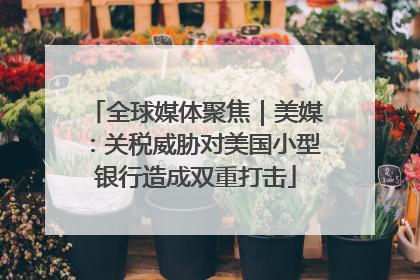 全球媒体聚焦｜美媒：关税威胁对美国小型银行造成双重打击
