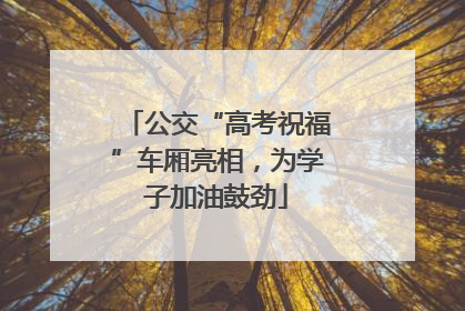 公交“高考祝福”车厢亮相，为学子加油鼓劲