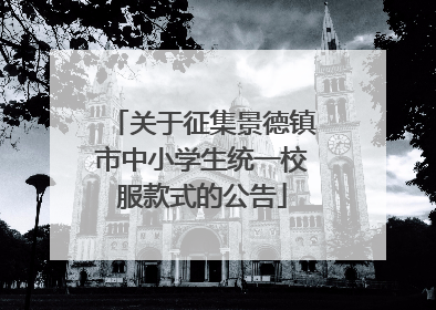 关于征集景德镇市中小学生统一校服款式的公告