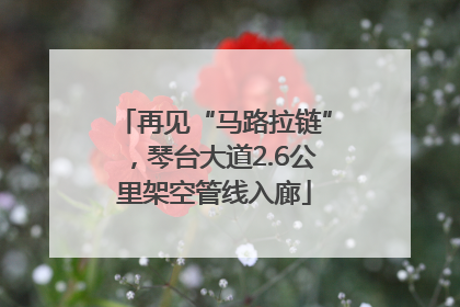 再见“马路拉链”，琴台大道2.6公里架空管线入廊