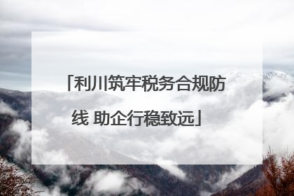 利川筑牢税务合规防线 助企行稳致远