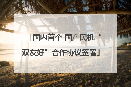 国内首个 国产民机“双友好”合作协议签署