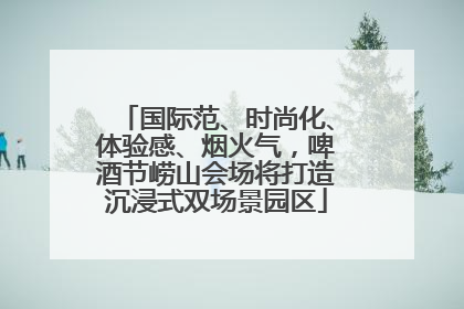 国际范、时尚化、体验感、烟火气，啤酒节崂山会场将打造沉浸式双场景园区
