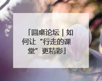 圆桌论坛｜如何让“行走的课堂”更精彩