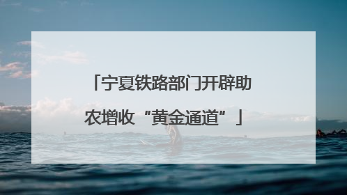 宁夏铁路部门开辟助农增收“黄金通道”