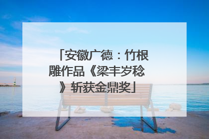 安徽广德：竹根雕作品《梁丰岁稔》斩获金鼎奖