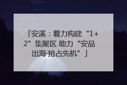 安溪：着力构建“1+2”集聚区 助力“安品出海·抢占先机”