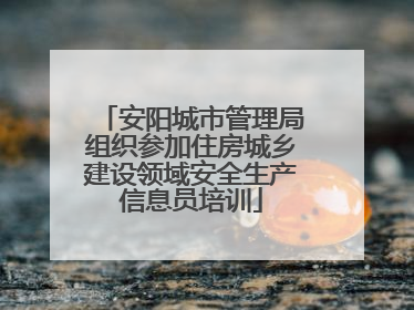 安阳城市管理局组织参加住房城乡建设领域安全生产信息员培训