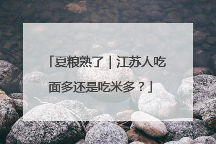夏粮熟了｜江苏人吃面多还是吃米多？