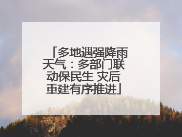 多地遇强降雨天气：多部门联动保民生 灾后重建有序推进