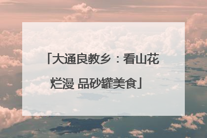 大通良教乡：看山花烂漫 品砂罐美食