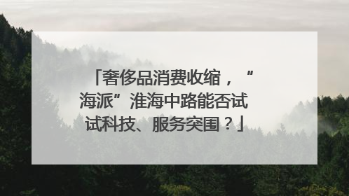 奢侈品消费收缩，“海派”淮海中路能否试试科技、服务突围？