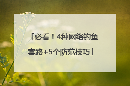 必看！4种网络钓鱼套路+5个防范技巧
