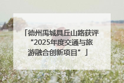 德州禹城具丘山路获评“2025年度交通与旅游融合创新项目”