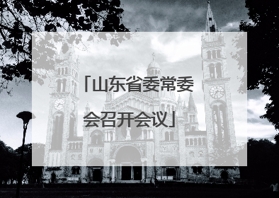 山东省委常委会召开会议